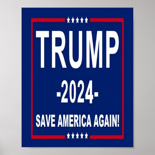 Donald Trump 2024 Save America Again ポスター (正面)