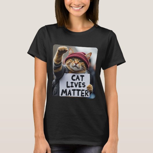 Donald Trump 2025猫生問題 Tシャツ (正面)