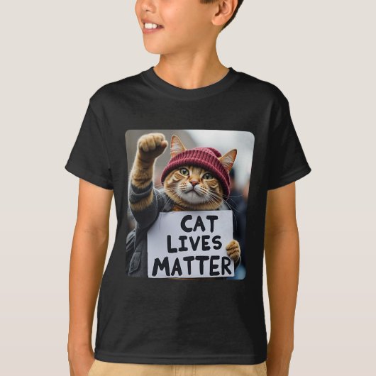 Donald Trump 2025猫生問題 Tシャツ (正面)