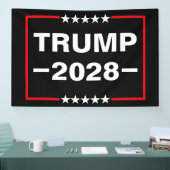 Donald Trump 2028 President 横断幕 (トレードショー)