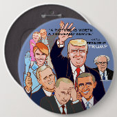 Donald Trump-45th President of the USA. 缶バッジ (正面&裏面)