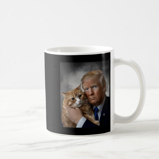 Donald Trump And Cat Funny Trump And Cat, Litical  コーヒーマグカップ (右)