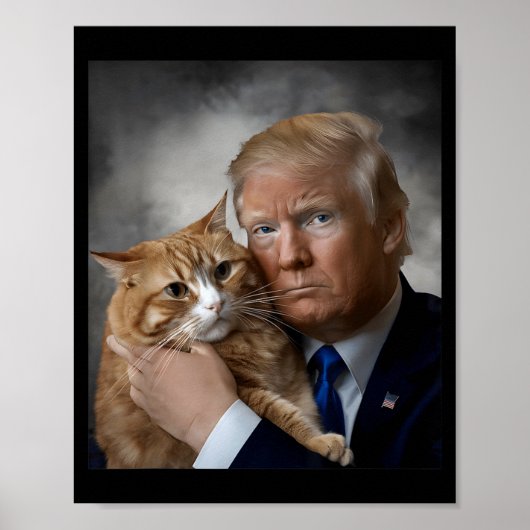 Donald Trump And Cat Funny Trump And Cat, Litical  ポスター (正面)