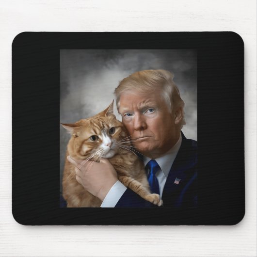 Donald Trump And Cat Funny Trump And Cat, Litical  マウスパッド (正面)