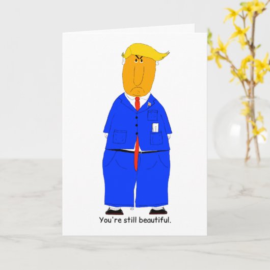 Donald Trump Birthday Card  カード (黄色い花)