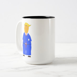 Donald Trump Can Feel it in His Bones Mug ツートーンマグカップ