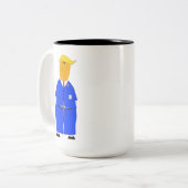 Donald Trump Can Feel it in His Bones Mug ツートーンマグカップ (正面左)