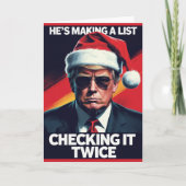 Donald Trump Christmas Card | Making A List Design カード (正面)