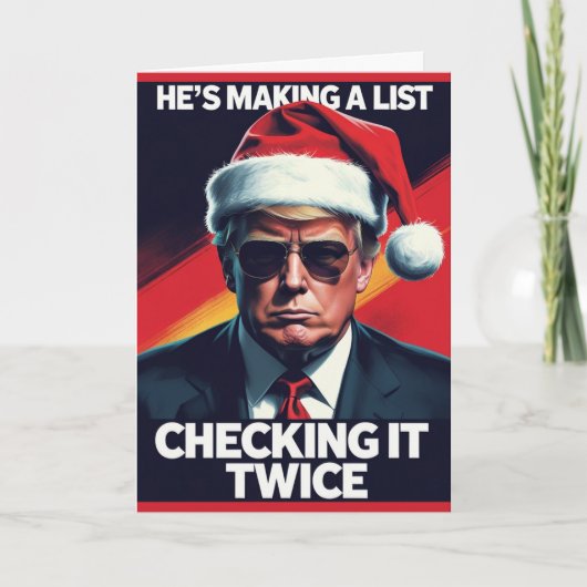 Donald Trump Christmas Card | Making A List Design カード (正面)