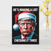 Donald Trump Christmas Card | Patriotic Holiday カード (黄色い花)
