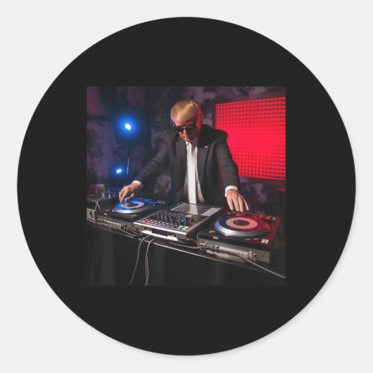 Donald Trump Djオンターンテーブル ラウンドシール (正面)