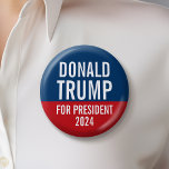 Donald Trump for President 2024 缶バッジ<br><div class="desc">Are you looking for election materials that you can personalize? This traditional design is easy to personalize. Add your name or your favorite candidate to make custom political gear.</div>