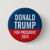 Donald Trump for President 2024 缶バッジ (正面)