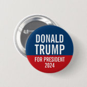 Donald Trump for President 2024 缶バッジ (正面&裏面)