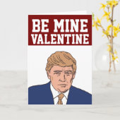 DONALD TRUMP FUNNY VALENTINE'S DAY GREETING CARD カード (黄色い花)