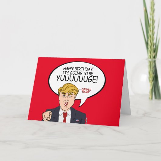 Donald Trump Greeting -ハッピーバースデー-.png カード (正面)