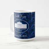 Donald Trump Inauguration Day & White House コーヒーマグカップ (正面左)