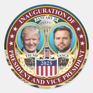 Donald Trump J.D. Vance Inauguration Jan 20, 2025 ラウンドシール