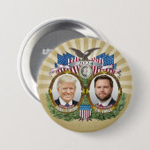 Donald Trump JD Vance副社長Vice Photo金ゴールド 缶バッジ (正面&裏面)