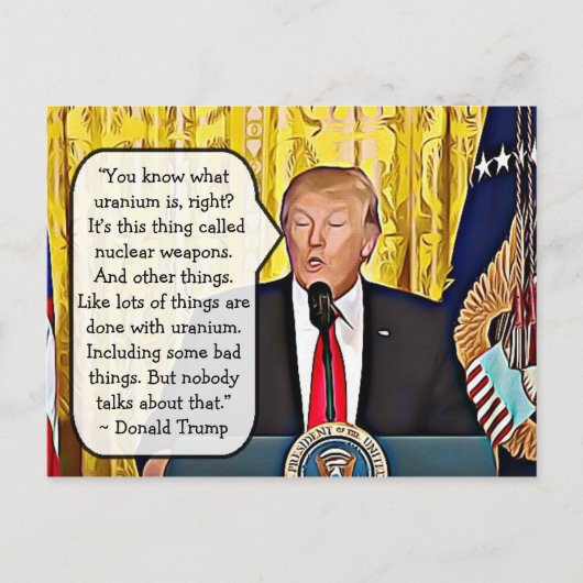 Donald Trump Keepsakesによる愚かな引用文 ポストカード (正面)