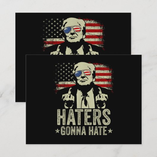  Donald Trump Middle Finger 招待状 (正面/裏面)