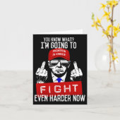 Donald Trump Middle Finger Flipping Off Pro Republ カード (黄色い花)