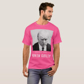 Donald Trump Mugshot – 証明されたGuiまで無実 Tシャツ (正面フル)