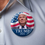 Donald Trump Photo - President - enough said 缶バッジ<br><div class="desc">A classic design featuring a picture of the man running for president again. He is running in the election for the Republican ticket. Original photograph taken by Gage Skidmore.</div>