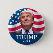 Donald Trump Photo - President - enough said 缶バッジ (正面)