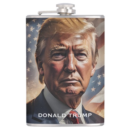 Donald Trump Presdent Portrait フラスク (正面)