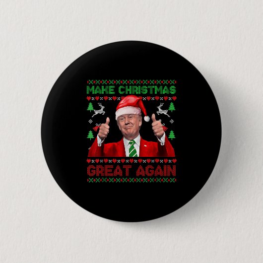 Donald Trump President 2024 Election Gifts Uni-adu 缶バッジ (正面)