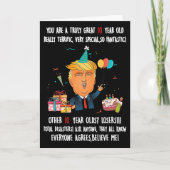 Donald Trump President Funny 10th Birthday Trump B カード (正面)