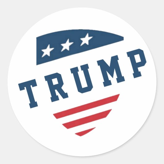 Donald Trump president make America great again ラウンドシール (正面)