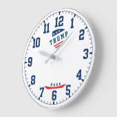 Donald Trump president make America great again ラージ壁時計 (傾斜)