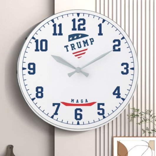 Donald Trump president make America great again ラージ壁時計