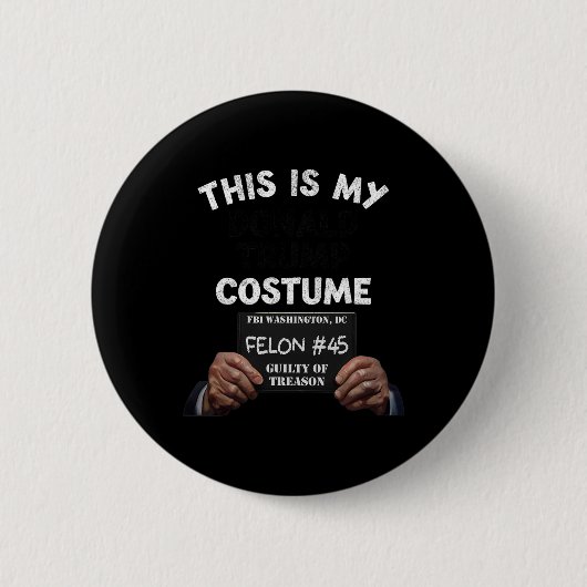 Donald Trump Prison Halloween Costume  缶バッジ (正面)