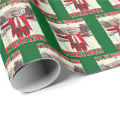 Donald Trump Santa Hat I'll Be Home for Christmas  ラッピングペーパー (ロールコーナー)