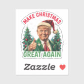 Donald Trump Santa hat Make Christmas Great Again シール (シート)