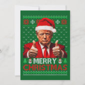 Donald Trump Santa Hat Merry Christmas Ugly Gift シーズンカード (正面)