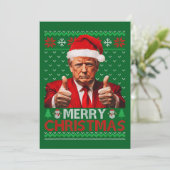 Donald Trump Santa Hat Merry Christmas Ugly Gift シーズンカード (スタンド正面)