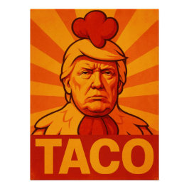 Donald Trump "TACO" Chicken Out Political Satire ポスター