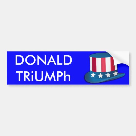 Donald Trump、Trimp Unker Sam Hat USA Stecker バンパーステッカー (正面)