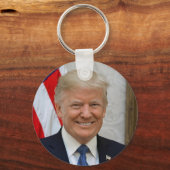 Donald Trump White House President Portrait キーホルダー (正面)
