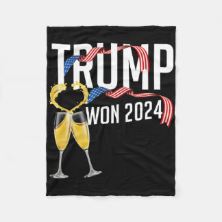 Donald Trump Won 2024 Election Inauguration Men Wo フリースブランケット