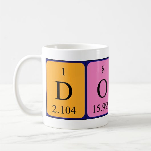 Donata定期的なテーブル名mug コーヒーマグカップ (左)