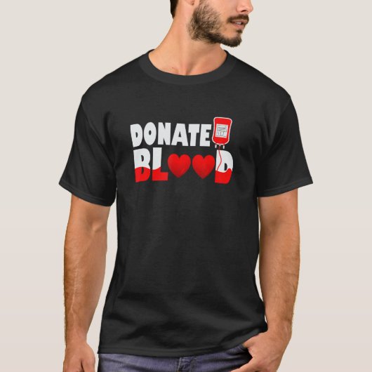 Donate Blood Plasma Donation Cool Blood Donor Tシャツ (正面)