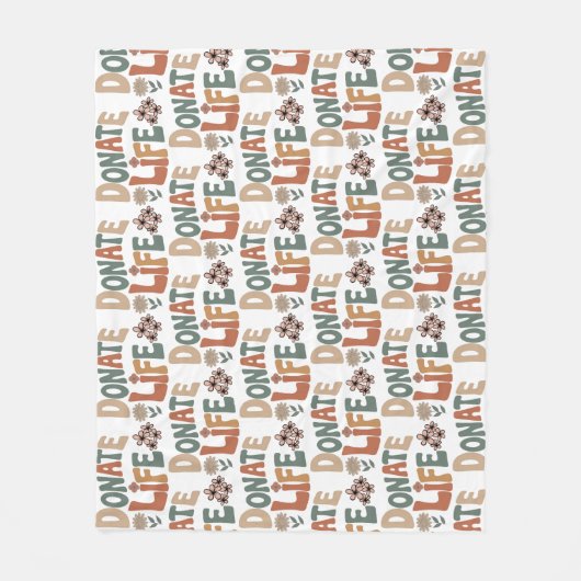 Donate Life BOHO フリースブランケット (正面)