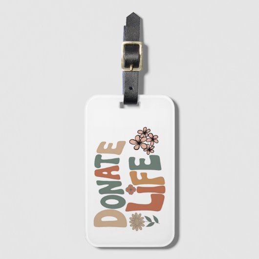 Donate Life BOHO ラゲッジタグ (正面縦)