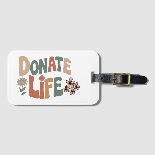 Donate Life BOHO ラゲッジタグ (正面横)