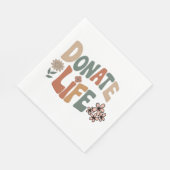 Donate Life BOHO Awareness スタンダードランチョンナプキン (角)